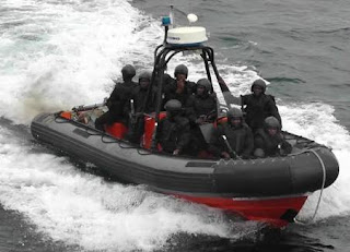 A nigerian navy rigid inflatable boats used by the NNSBS