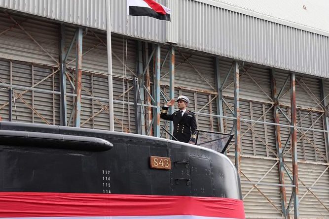 Egyptian Navy receives third Type 209 class submarine