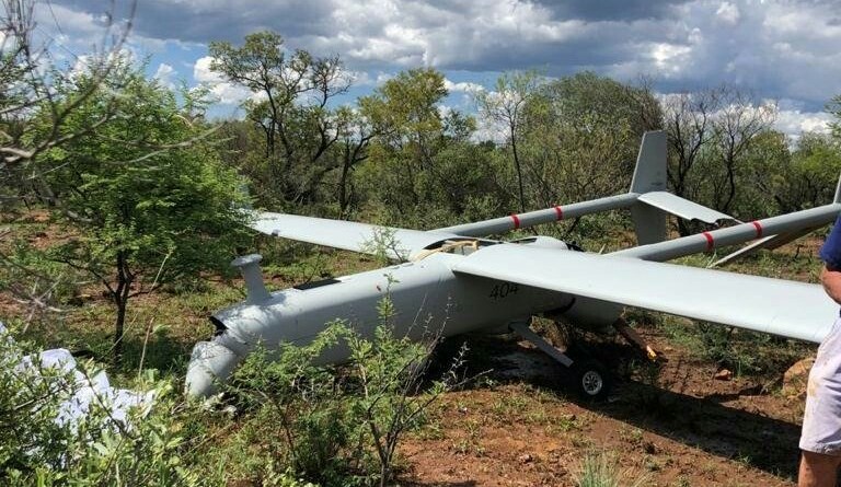 south african sandf denel dynamics seeker 400 uav drone crash